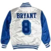 Kobe Bryant Crenshaw Varsity White Jacket Back