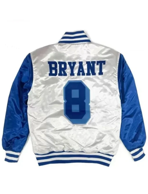 Kobe Bryant Crenshaw Varsity White Jacket Back