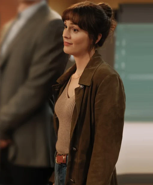 Leighton Meester Good Cop Bad Cop S01 Brown Coat For Sale
