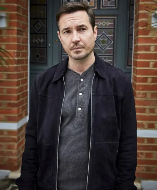 Martin Compston Fear S01 Suede Leather Jacket