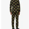 Mens Black 2 Piece Batman Style Suit Back