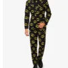 Mens Black 2 Piece Batman Styles Suit