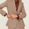 Michelle Taylor Dope Thief s01 Houndstooth Blazer For Sale