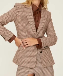 Michelle Taylor Dope Thief s01 Houndstooth Blazer For Sale