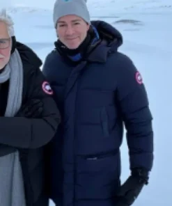 Peter Safran Superman Blue Puffer Coat