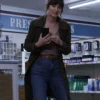 Shop Leighton Meester Good Cop Bad Cop S01 Brown Coat