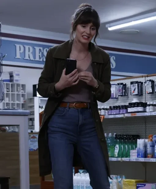 Shop Leighton Meester Good Cop Bad Cop S01 Brown Coat