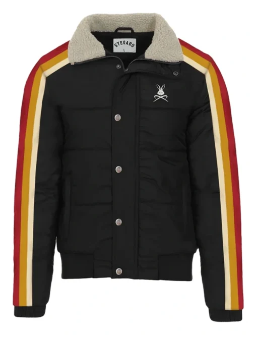 Stegaro Puffer Bomber Jacket Black