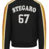 Stegaro Puffer Bomber Jacket Black Back