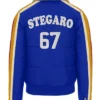 Stegaro Puffer Bomber Jacket Blue Back