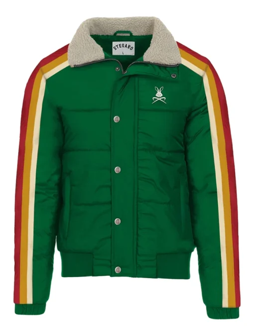 Stegaro Puffer Bomber Jacket Green