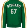 Stegaro Puffer Bomber Jacket Green Back