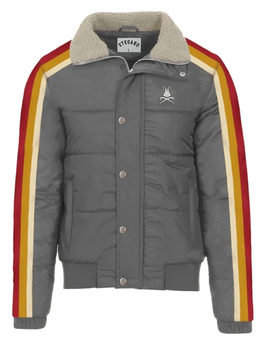 Stegaro Puffer Bomber Jacket Grey