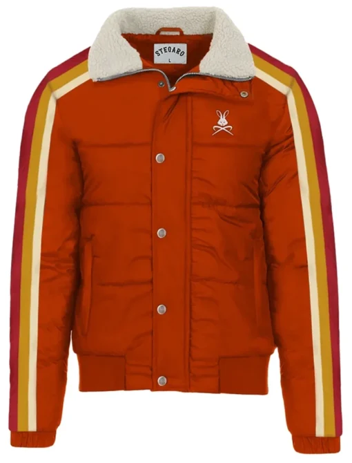 Stegaro Puffer Bomber Jacket Orange