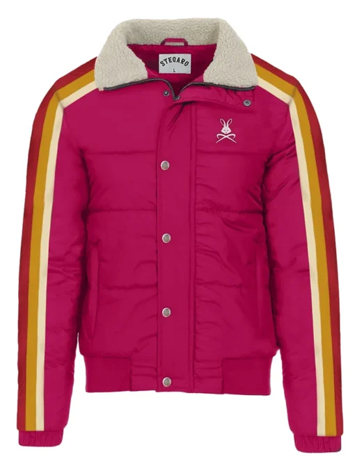 Stegaro Puffer Bomber Jacket Pink