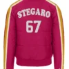 Stegaro Puffer Bomber Jacket Pink Back