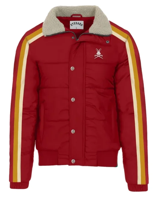 Stegaro Puffer Bomber Jacket Red