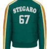 Stegaro Puffer Bomber Jacket Sea Green Back