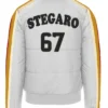 Stegaro Puffer Bomber Jacket White Back