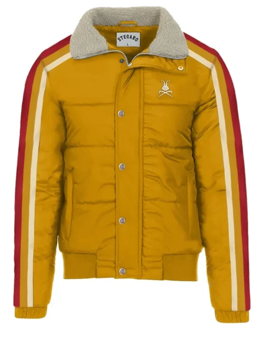 Stegaro Puffer Bomber Jacket Yellow
