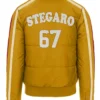 Stegaro Puffer Bomber Jacket Yellow Back