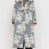 Tamara Tunie Beyond The Gates Grey And White Floral Coat For Sale