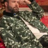 Taran Killam The Residence Green Rose Print Jacket