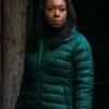 The Night Agent S03 Amanda Warren Green Puffer Jacket Front
