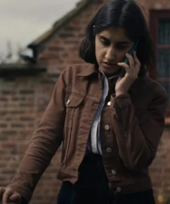 Ambika Mod The Stolen Girl Brown Denim Jacket For Sale