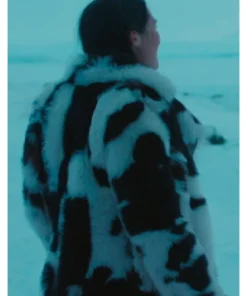 Anna Lambe North of North Cow Print Shearling Jacket