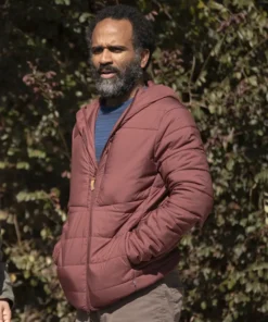 Anthony S. Goolsby Will Trent S03 Maroon Puffer Jacket