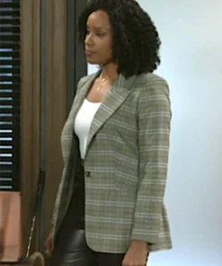 Arielle Prepetit Beyond the Gates Grey Plaid Blazer