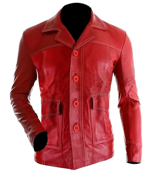 Brad Pitt Fight Club Tyler Durden Maroon Jacket
