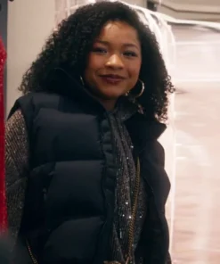 Delilah The Equalizer S05 Black Puffer Vest For Sale