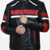 Dixon Red Striped Cafe Racer Jacket