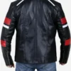 Dixon Red Striped Cafe Racer Jacket Back