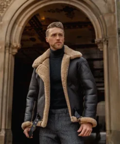 Jenking B3 Bomber Heavy Shearling Leather Jacket