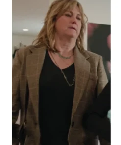 Jennifer Whalen Small Achievable Goals Brown Plaid Blazer