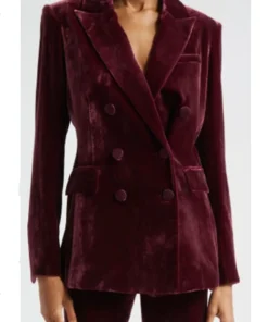Jennifer Whalen Small Achievable Goals Velvet Blazer For Sale