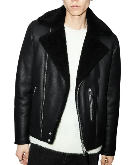 John Dark Black Leather Jacket
