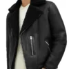 John Dark Black Leather Jacket For Sale
