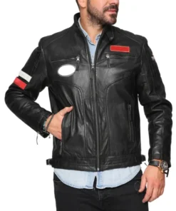 Kain Leather Cafe Racer Biker Jacket