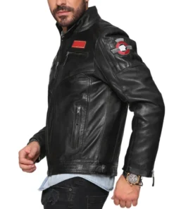 Kain Leather Cafe Racer Biker Jacket Front