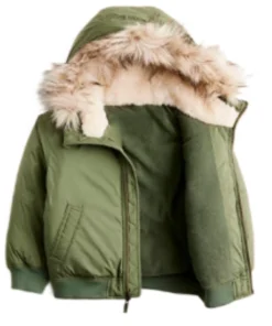 Maika Harper North of North Fur Hooded Bomber Jacket For Sale
