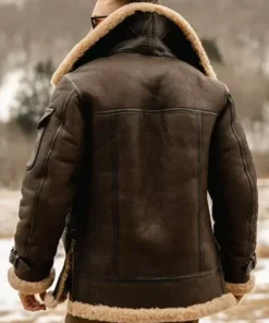 Matthew Belted Cuffs Shearling Leather Jacket