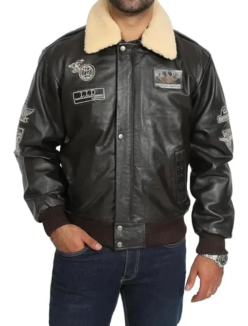 Maverick Bomber Leather Jacket
