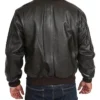 Maverick Bomber Leather Jacket Back