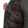 Maverick Bomber Leather Jacket Pocket
