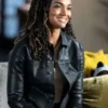 Mekia Cox The Rookie S07 Black Leather Jacket