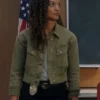 Mekia Cox The Rookie S07 Green Denim Jacket